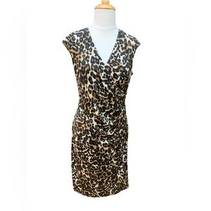 Bodycon, leopard print, Black Label by Evan-Picone, size 14
